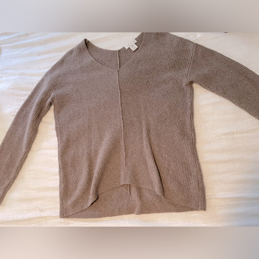 Women's Brown Slouchy Off the Shoulder Sweater - Medium